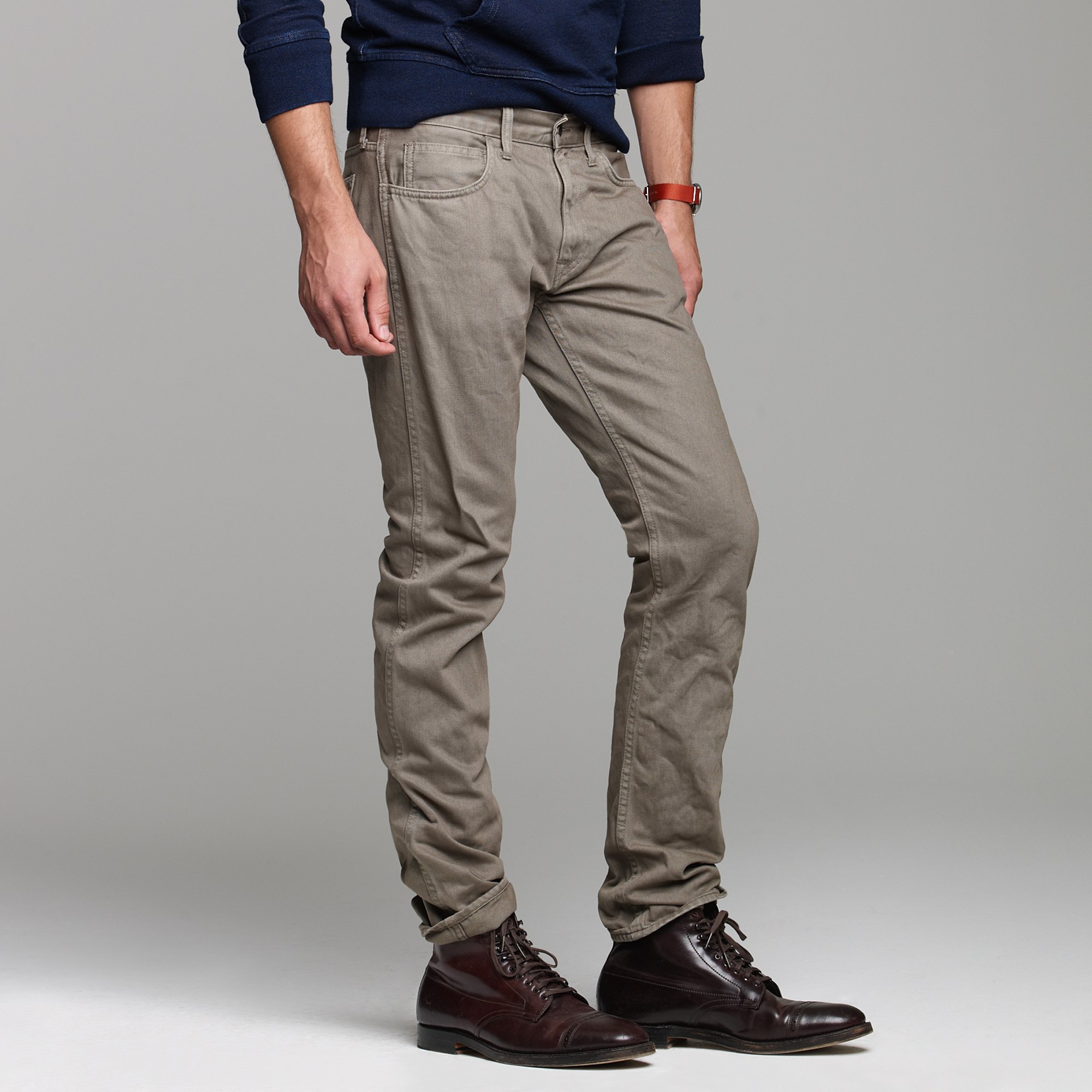J.crew 484 Slim-fit Garment-dyed Jean in Dill in Gray for Men | Lyst