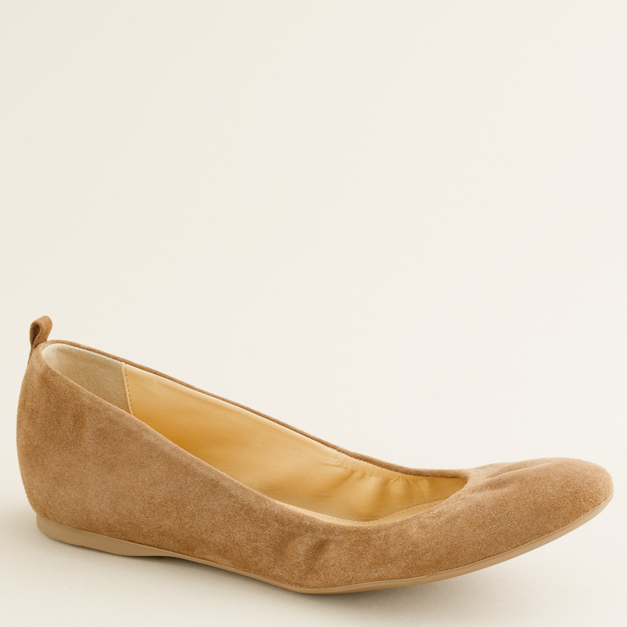 yellow satin flats