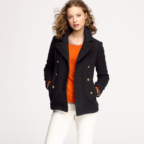 J.crew Tall Majesty Peacoat in Gray (hthr charcoal) | Lyst