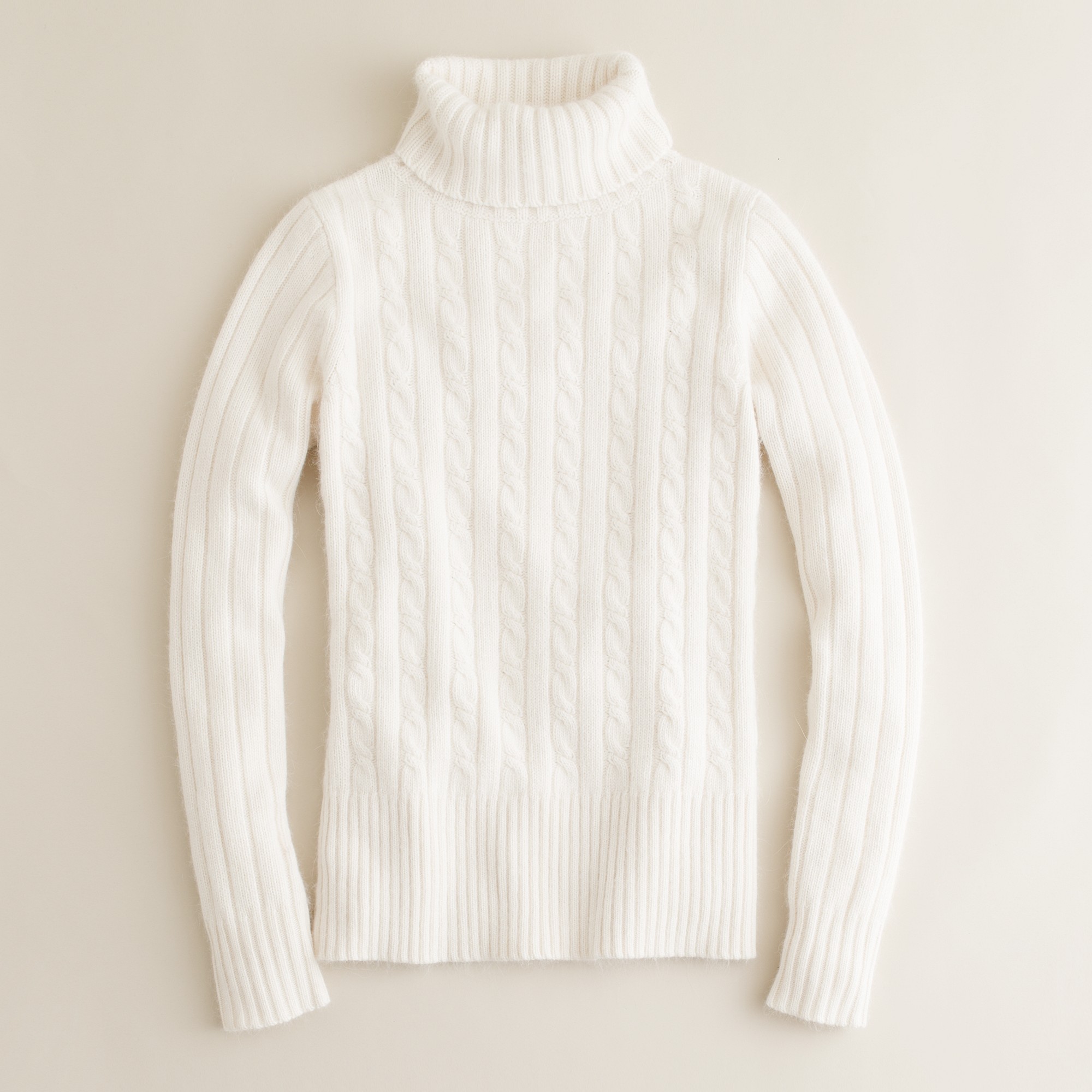 Lyst - J.Crew Cambridge Cable Chunky Turtleneck Sweater in White