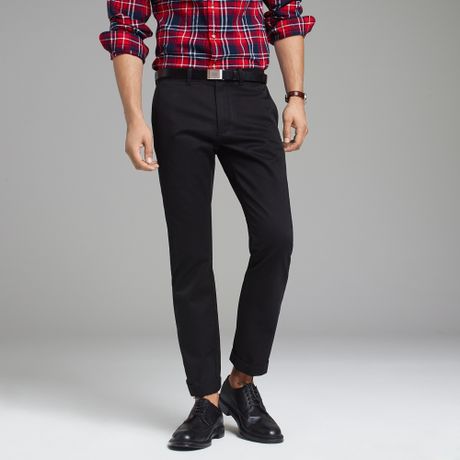 J.crew Essential Chino In 484 Fit in Black for Men | Lyst