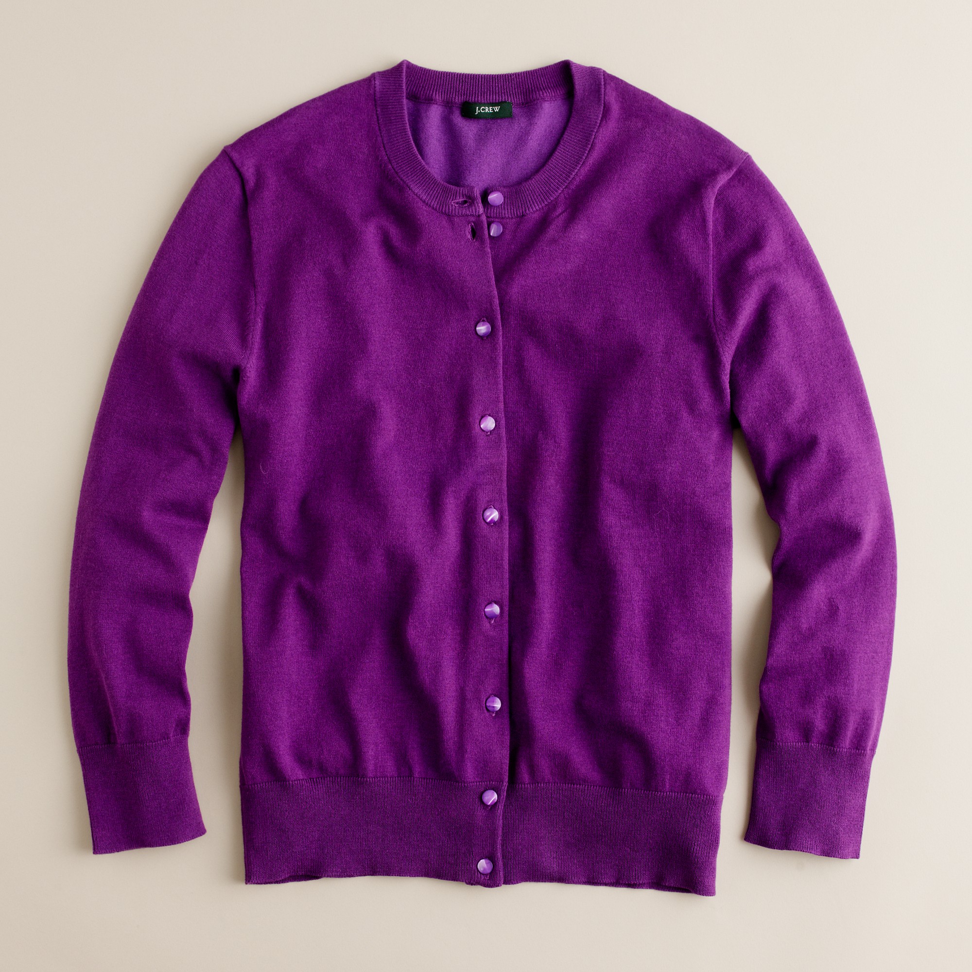 purple cardigan sweater