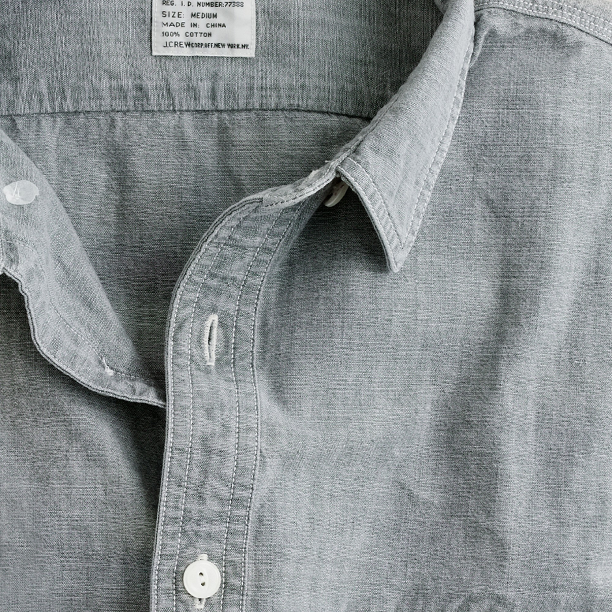 J.crew Grey Vintage Chambray Utility Shirt in Gray for Men | Lyst