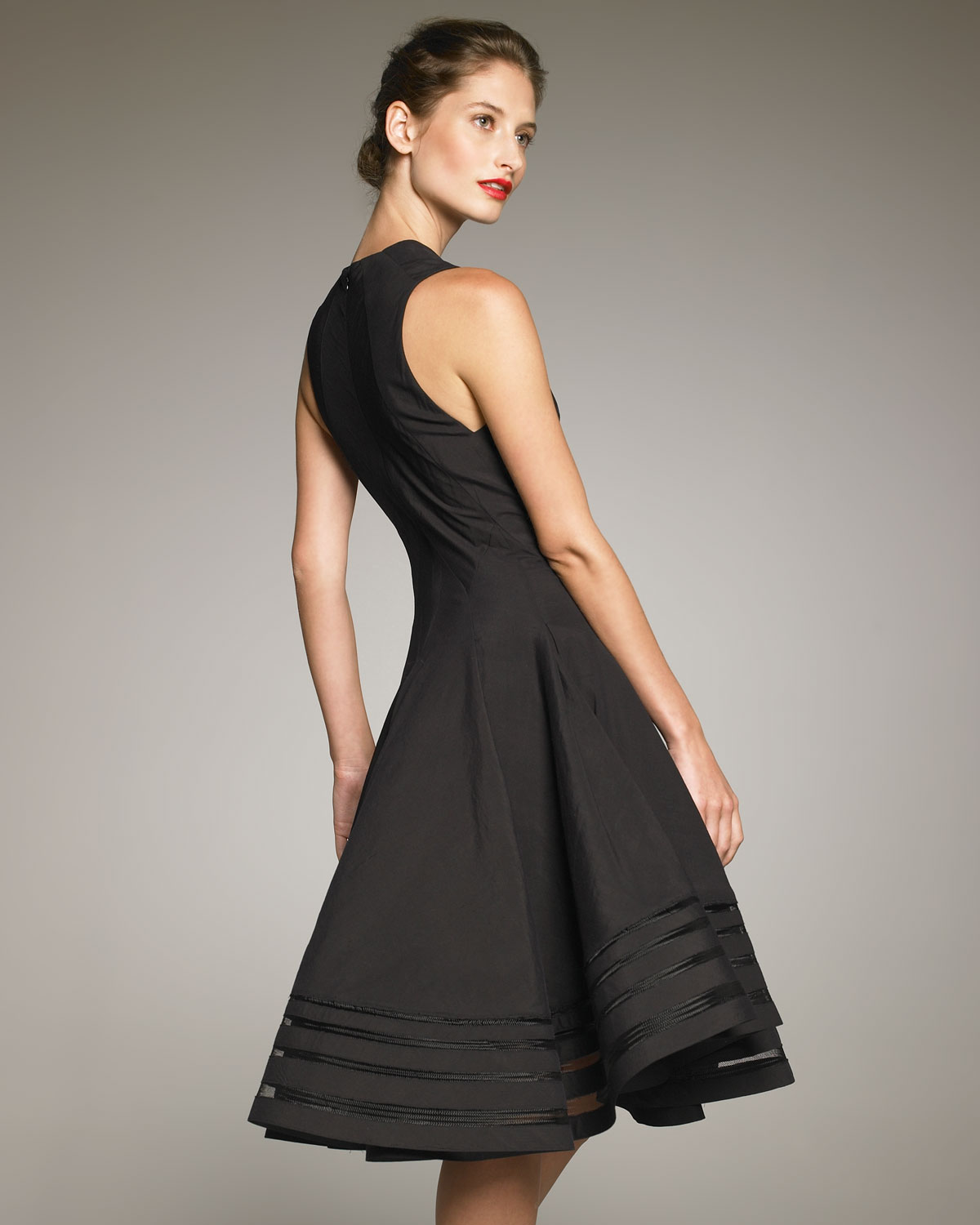 Donna karan Swingy Dress in Black | Lyst
