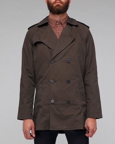 Life After Denim Classic Trench Coat in Green for Men (olive) | Lyst