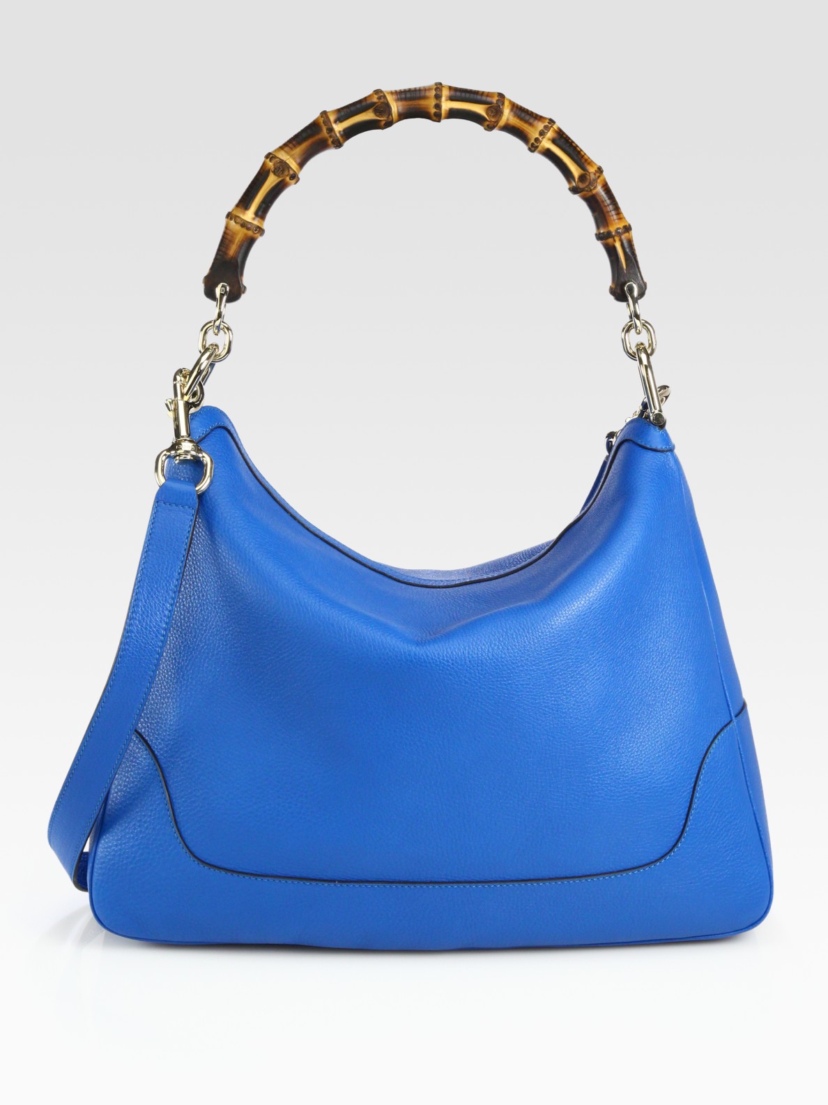 Gucci Diana Bamboo Medium Tote and Shoulder Bag in Blue | Lyst