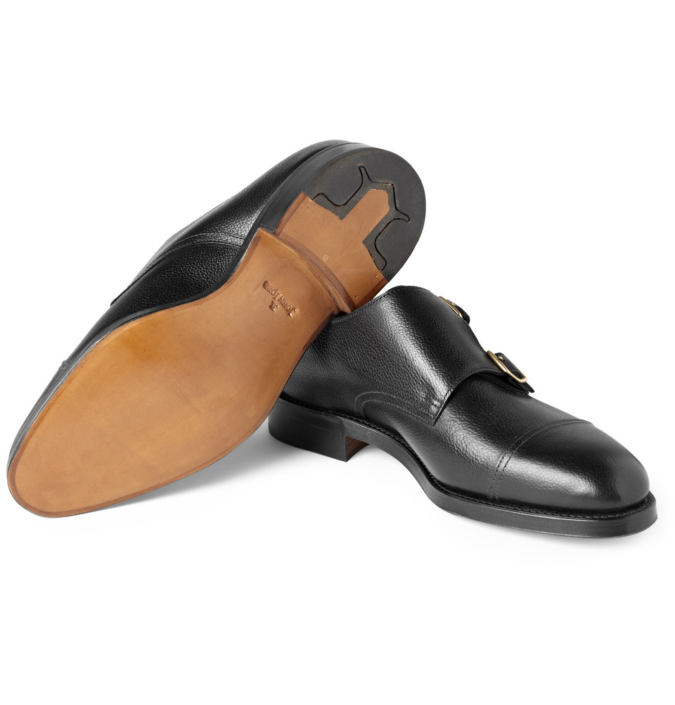 John Lobb William Leather Monk-strap Shoes in Black for Men - Lyst
