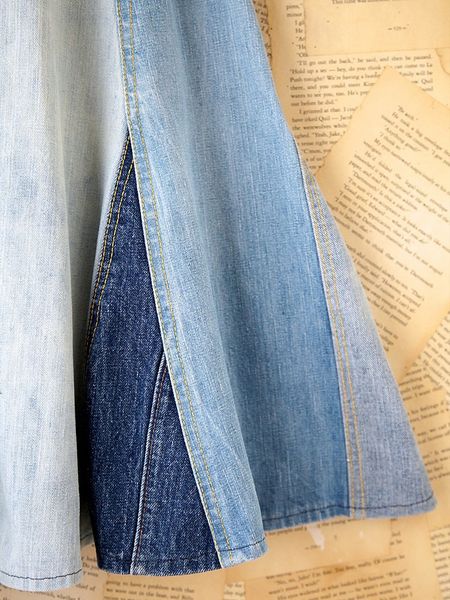 Free People Vintage Denim Maxi Skirt in Blue (denim) | Lyst