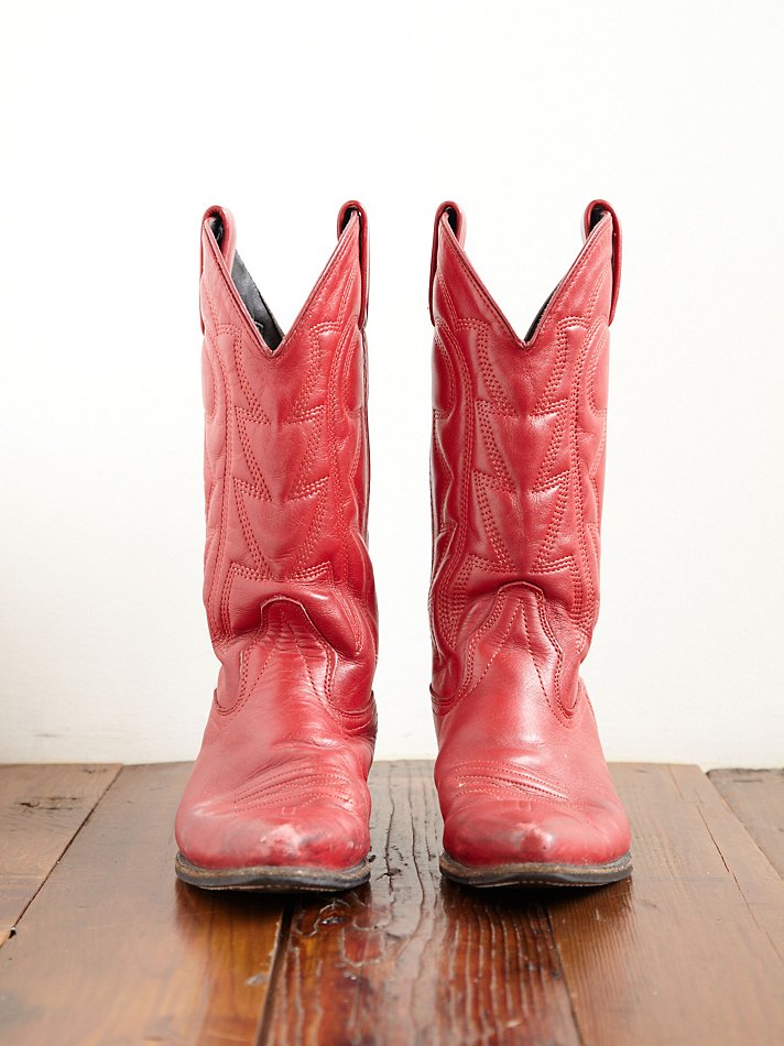 free people red cowboy boots