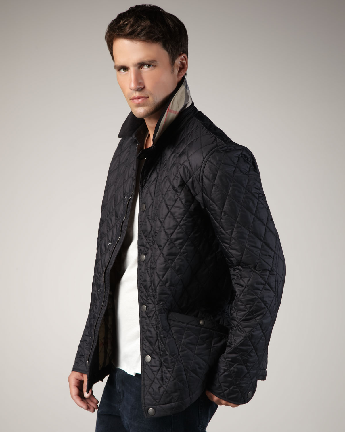 mens burberry black jacket