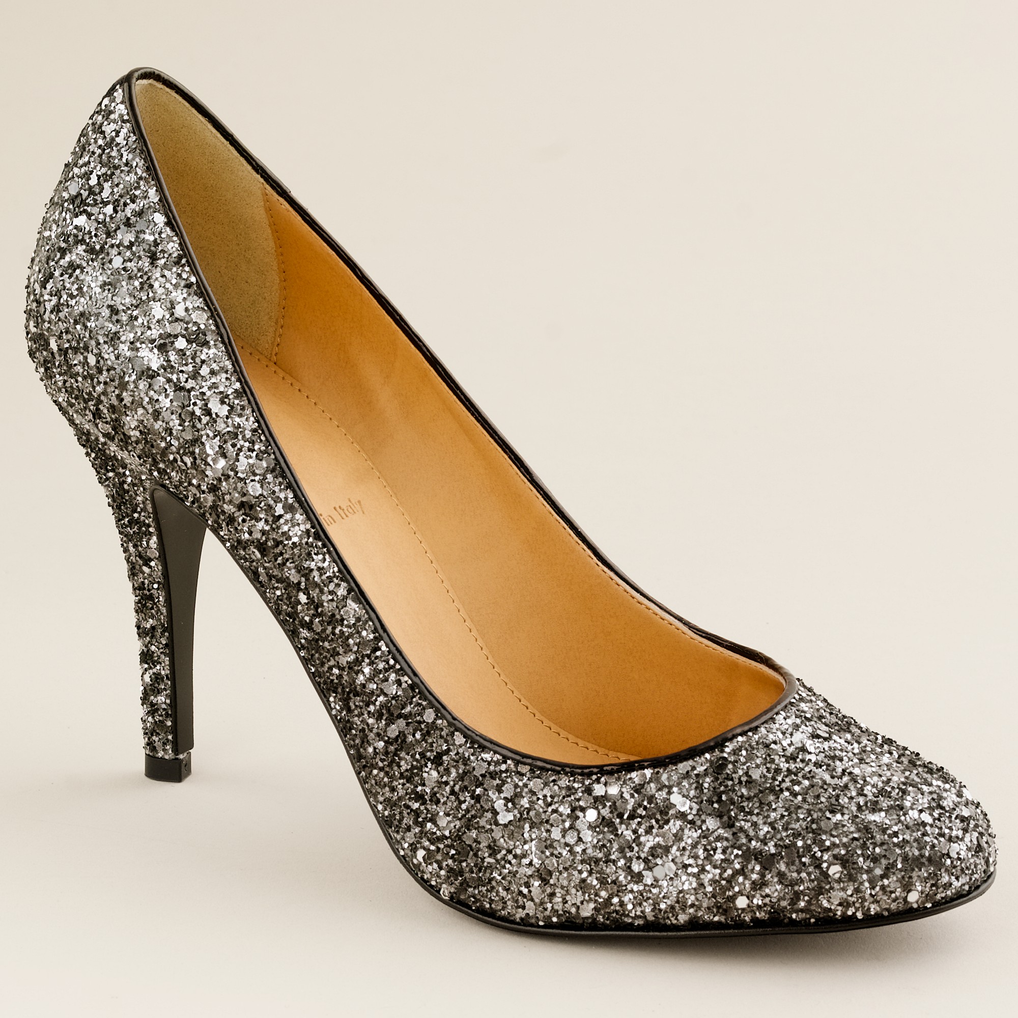 Lyst J.Crew Mona Glitter Pumps in Metallic