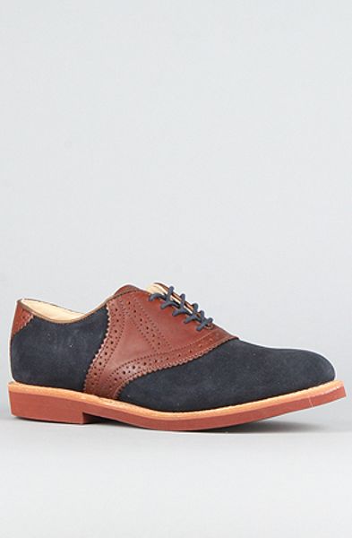 Walk-over The Classic Saddle Shoe in Navy Suede and Russet Saddle in ...