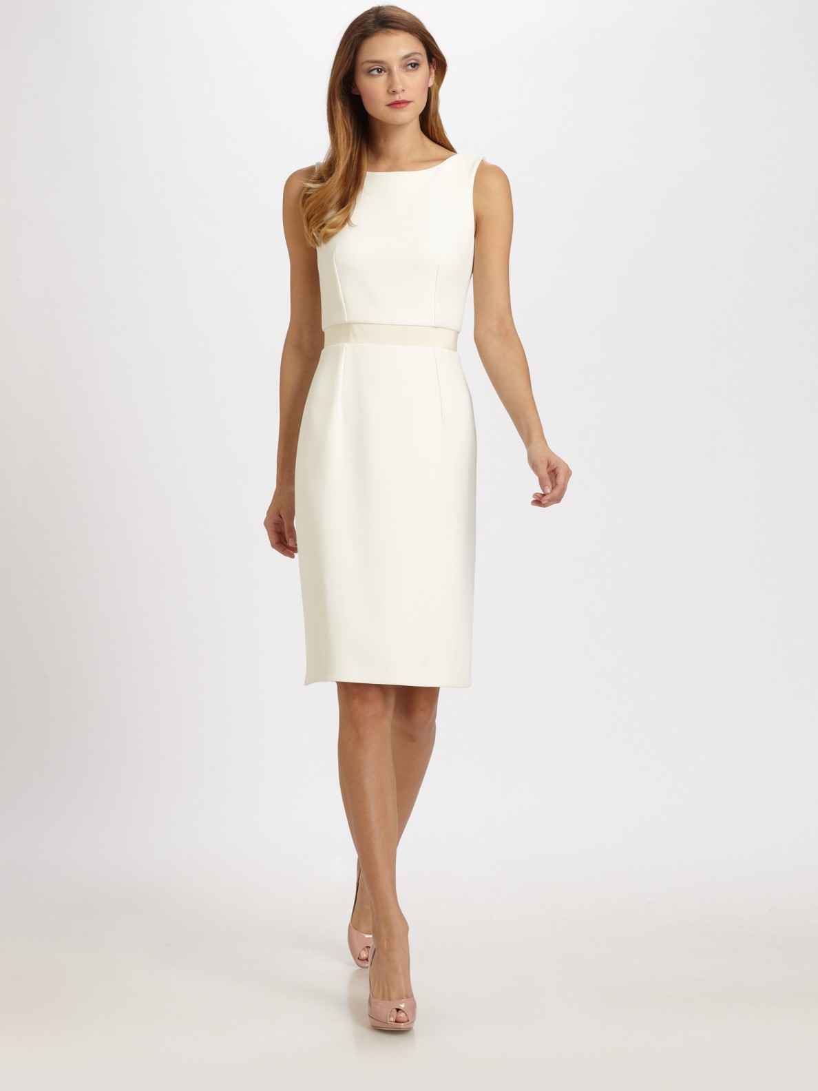 Lyst  Dior Shantung Dress in White