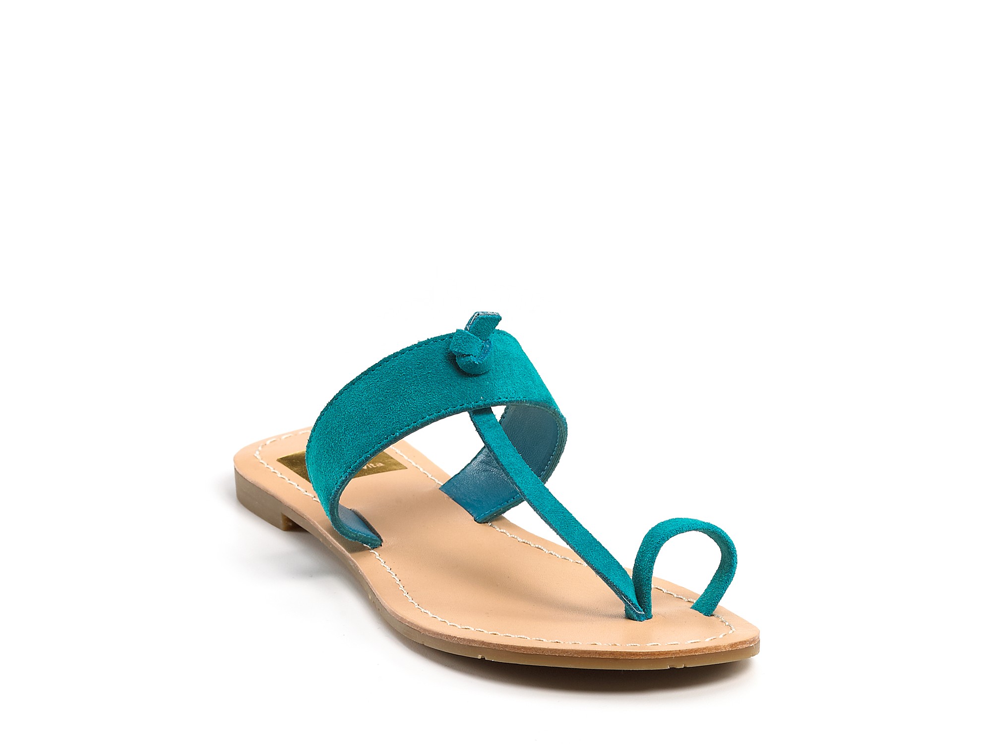 Dolce Vita Dv Dara Flat Sandals in Blue (natural suede) | Lyst