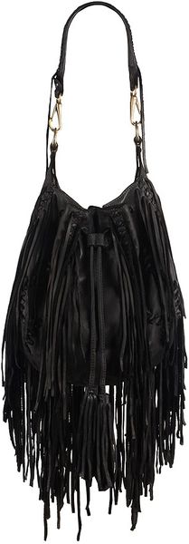 Allsaints Bonita Fringe Bag in Black | Lyst