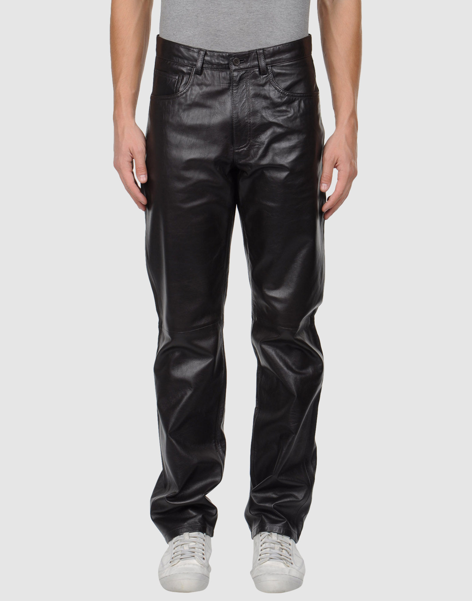 Dkny Dkny - Leather Pants in Brown for Men | Lyst