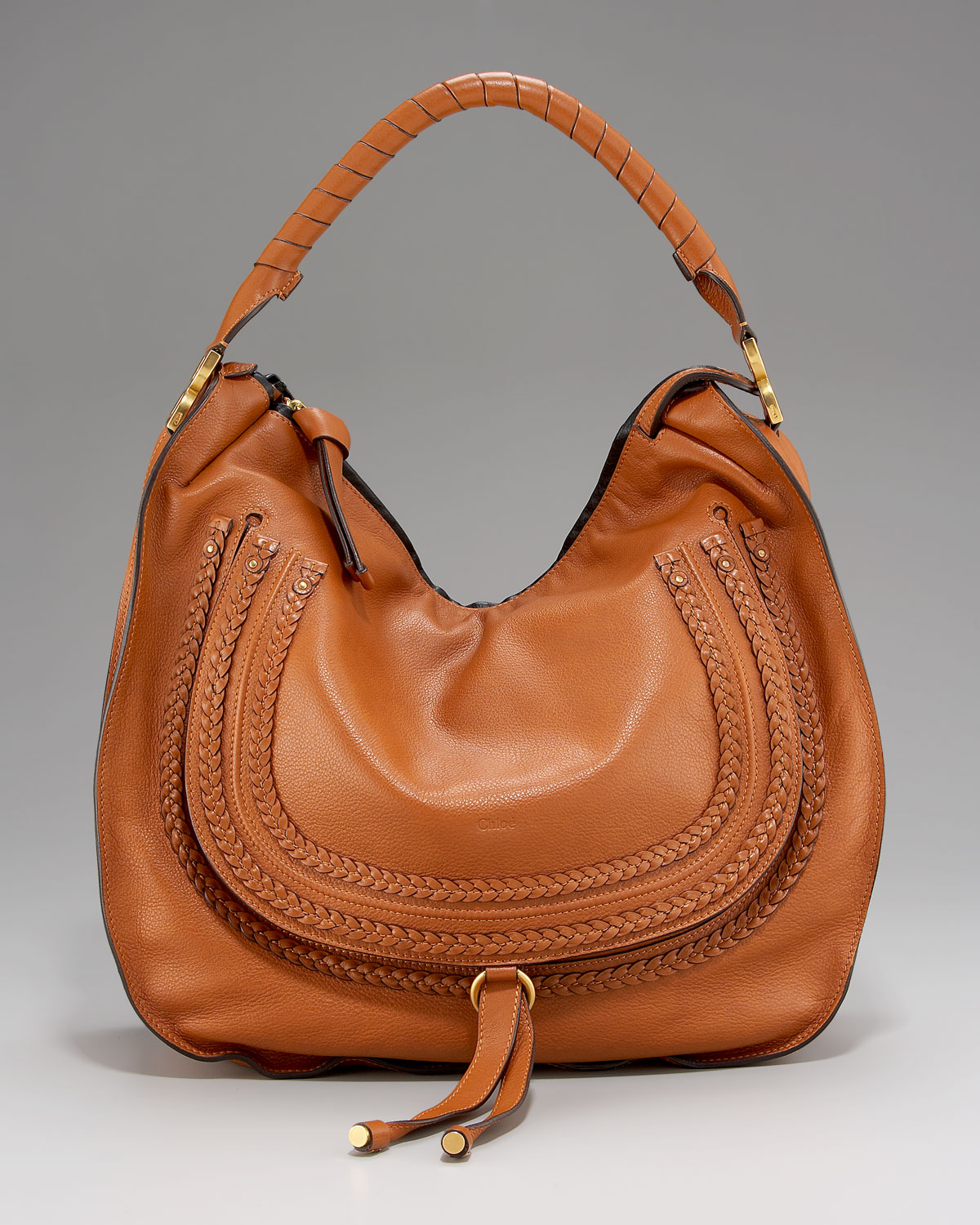 Lyst Chloé Marcie Braided Hobo Large In Brown Gallery