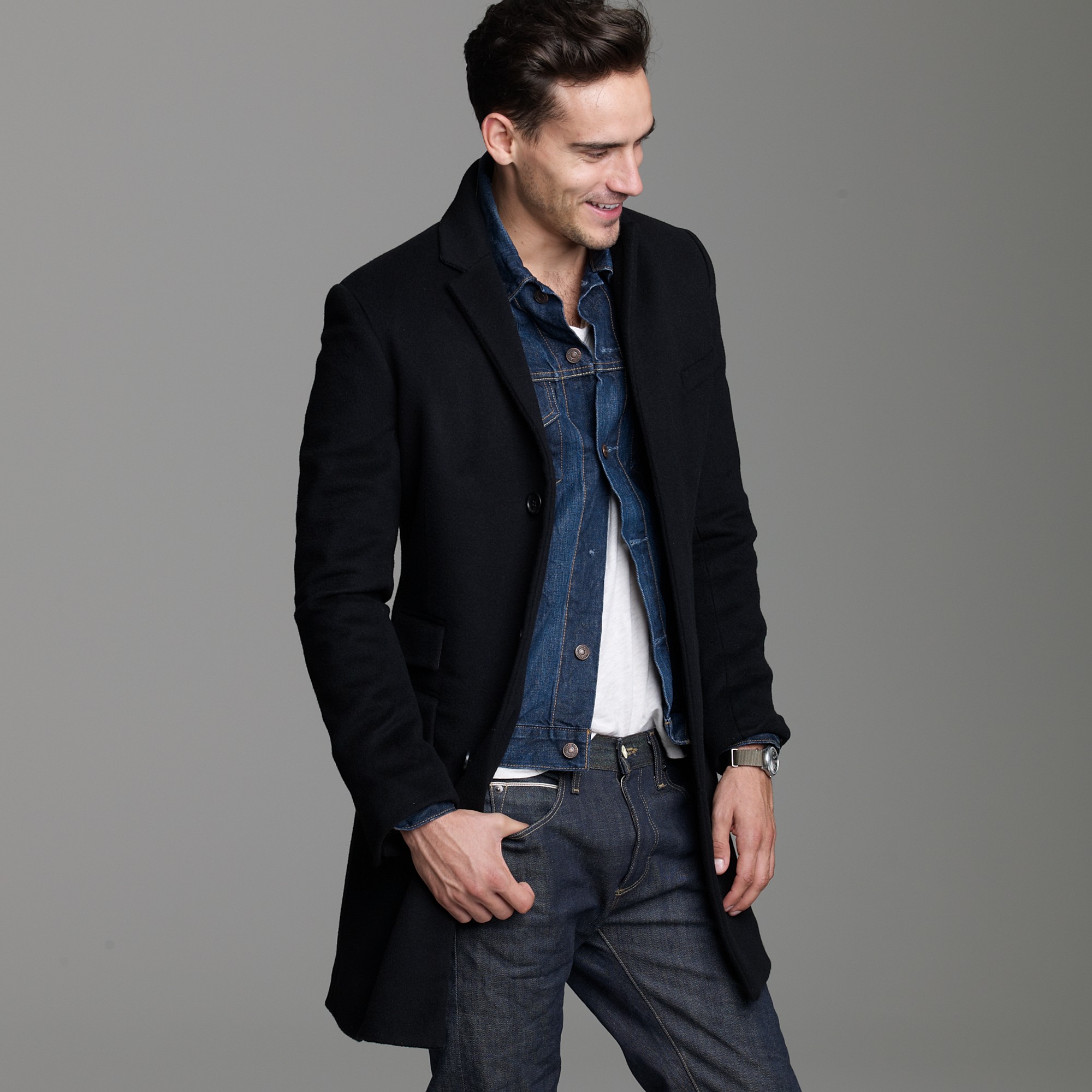 J.crew Westbourne Cashmere Topcoat in Black for Men | Lyst
