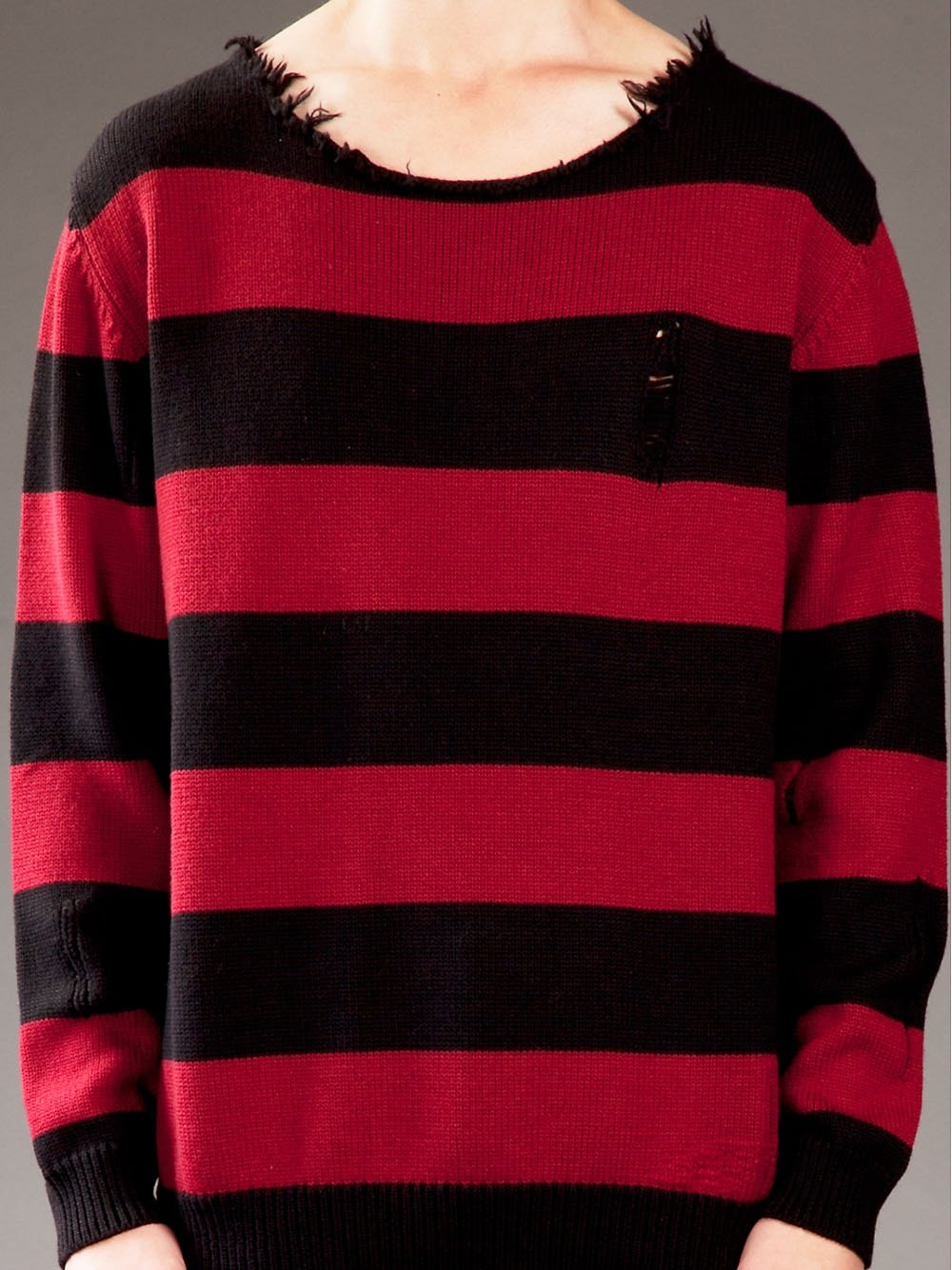 Dead meat Striped Sweater in Red for Men (black) | Lyst