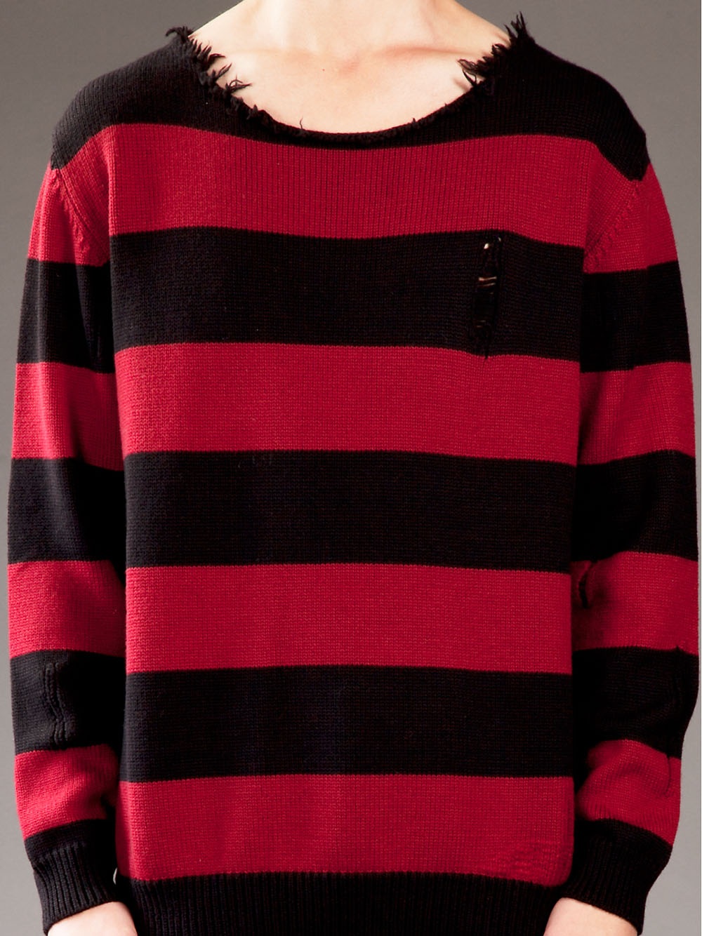 red and black sweater