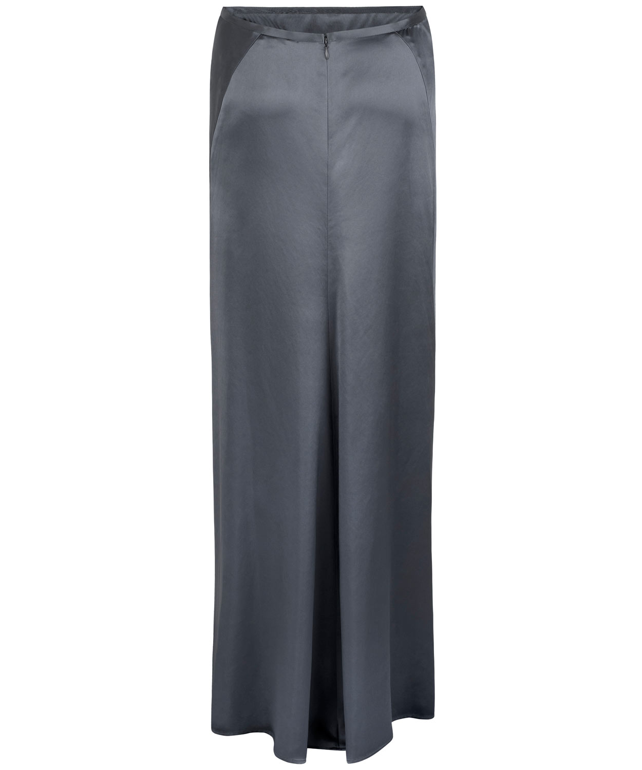 Lyst Vince Charcoal Satin Maxi Skirt in Gray