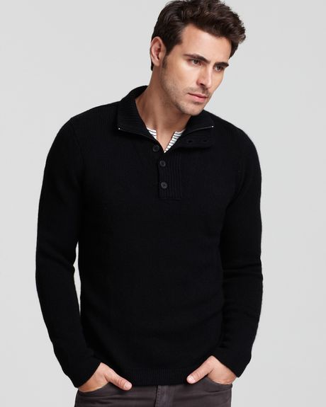 Bloomingdale's The Mens Store At Cashmere Mockneck Sweater in Black for ...