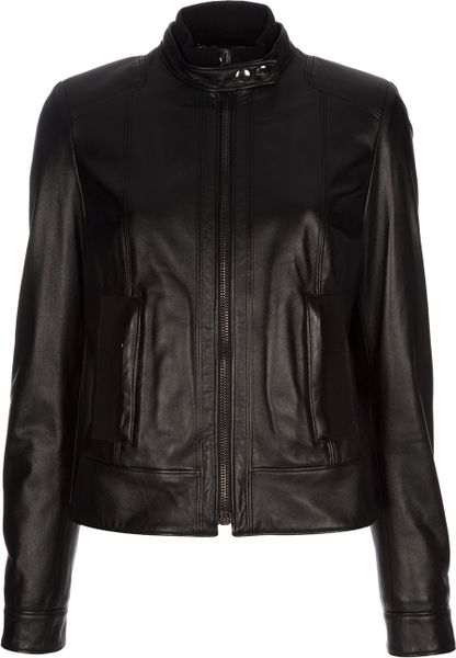Dolce & Gabbana Lambskin Jacket in Black | Lyst
