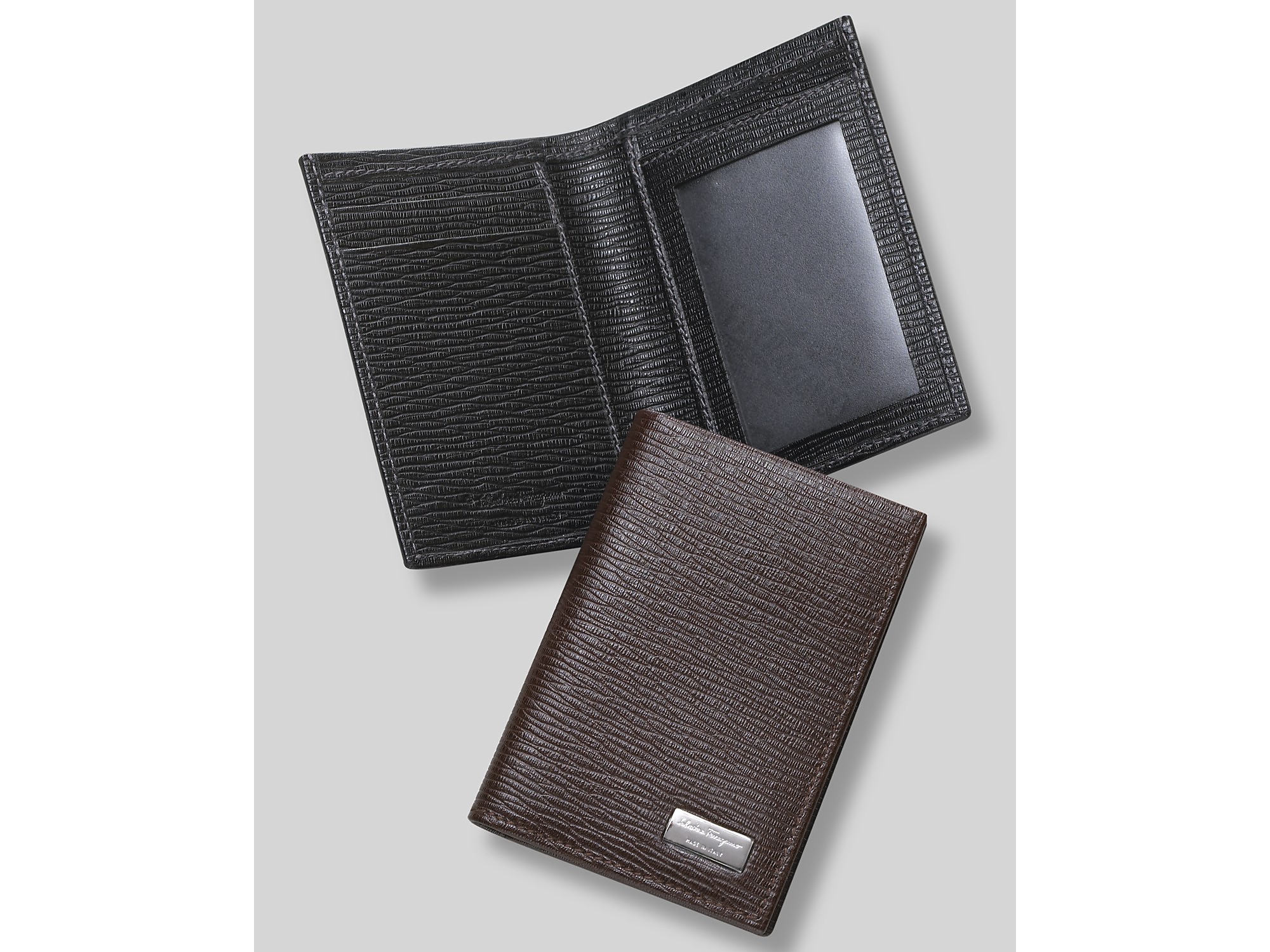 Ferragamo Men's "revival" Credit Card Holder With Id ...