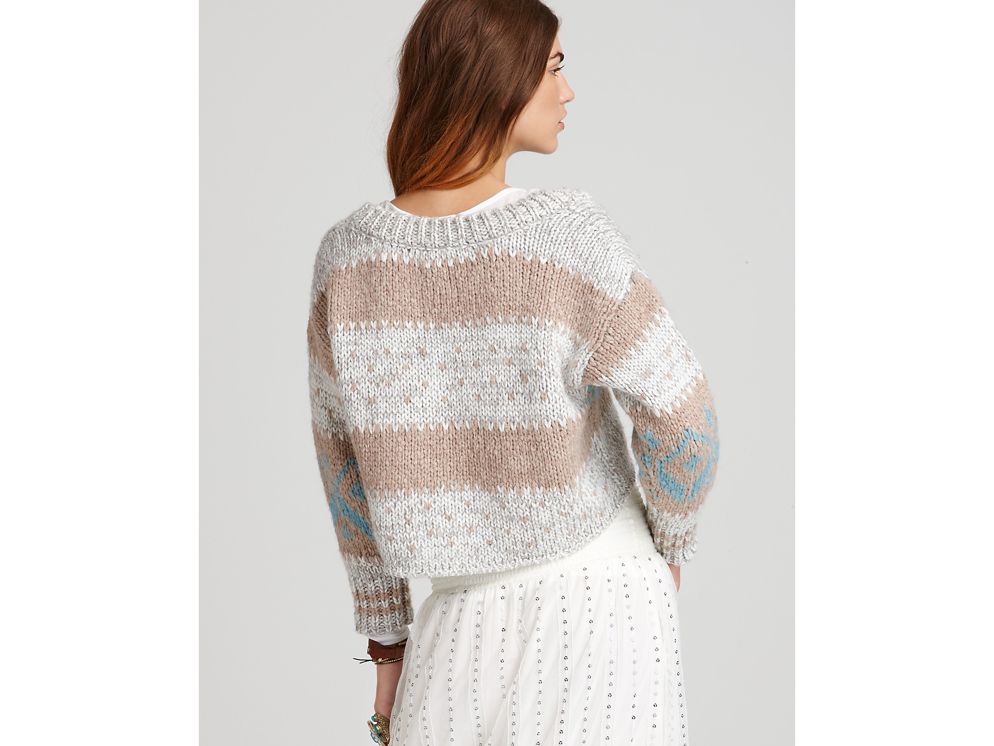 Lyst Free people Ribbed Henley Jumper in Black