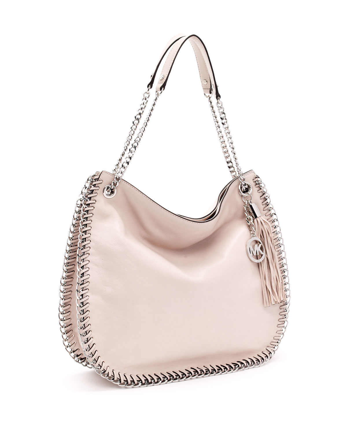 Lyst Michael Kors Large Chelsea Shoulder Bag Vanilla In Pink Gallery