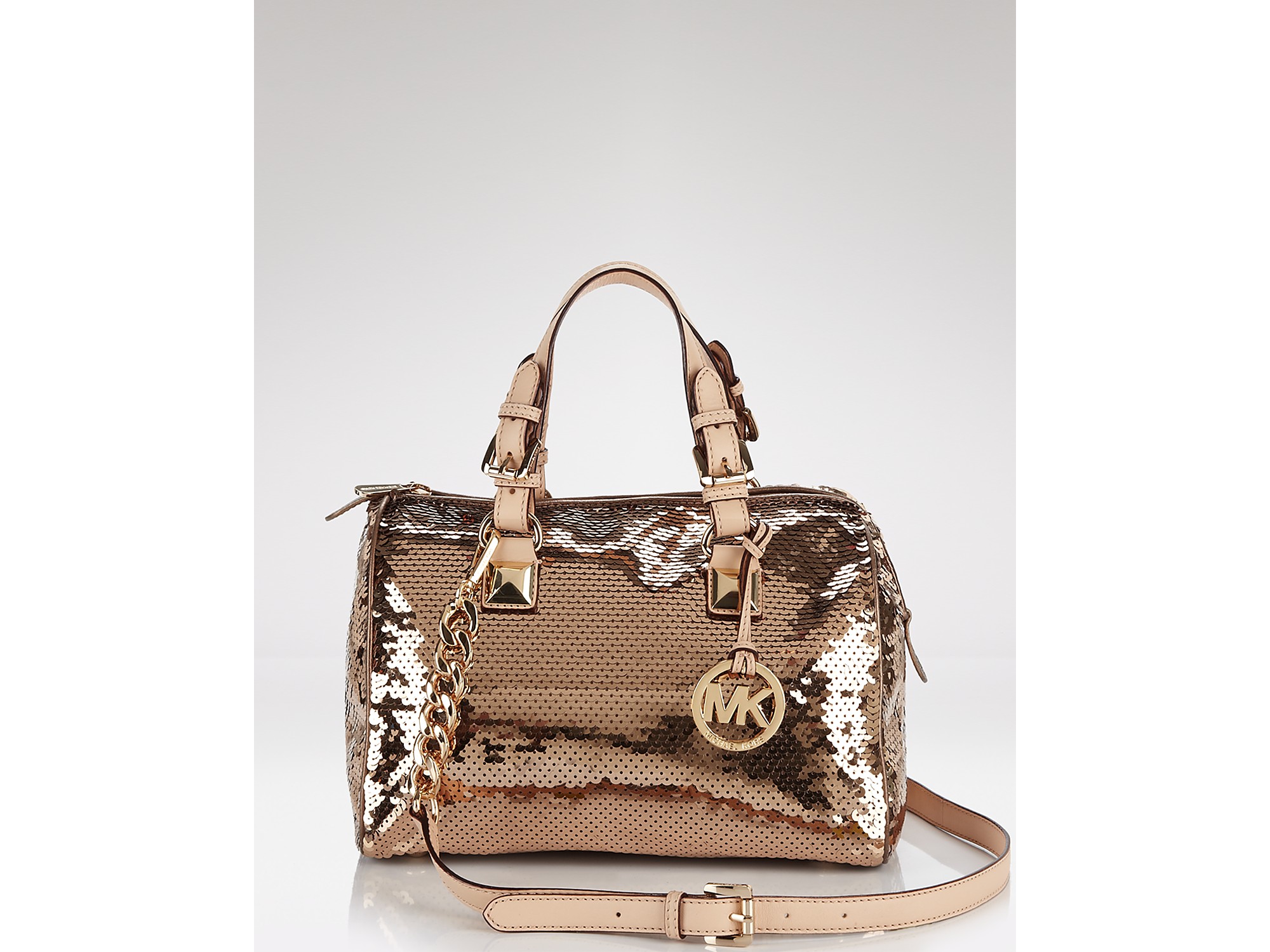 michael kors metallic satchel
