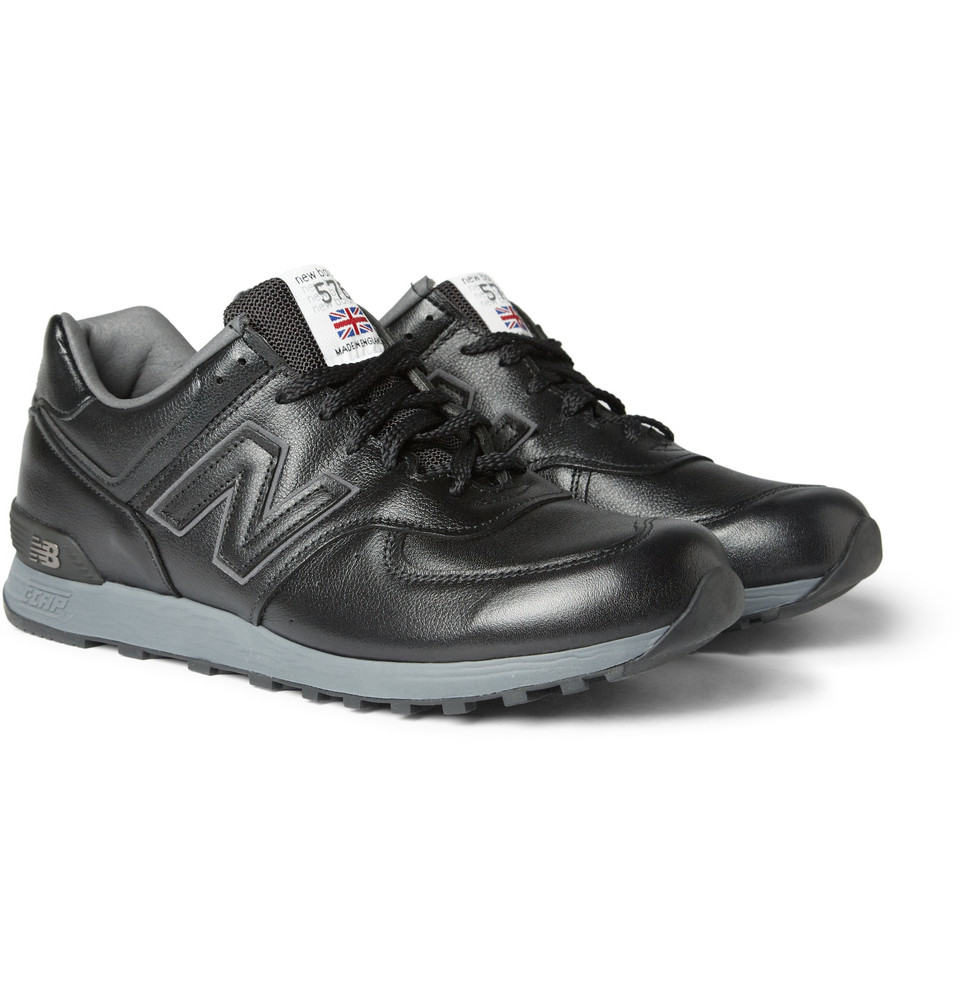 new balance 576 black leather