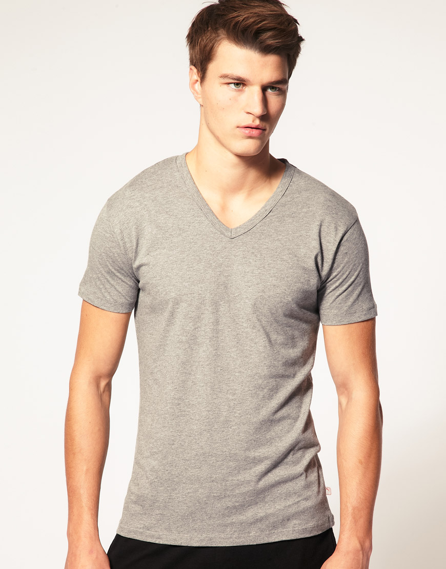 Lyst - PUMA 2 Pack V Neck T Shirts in Gray for Men
