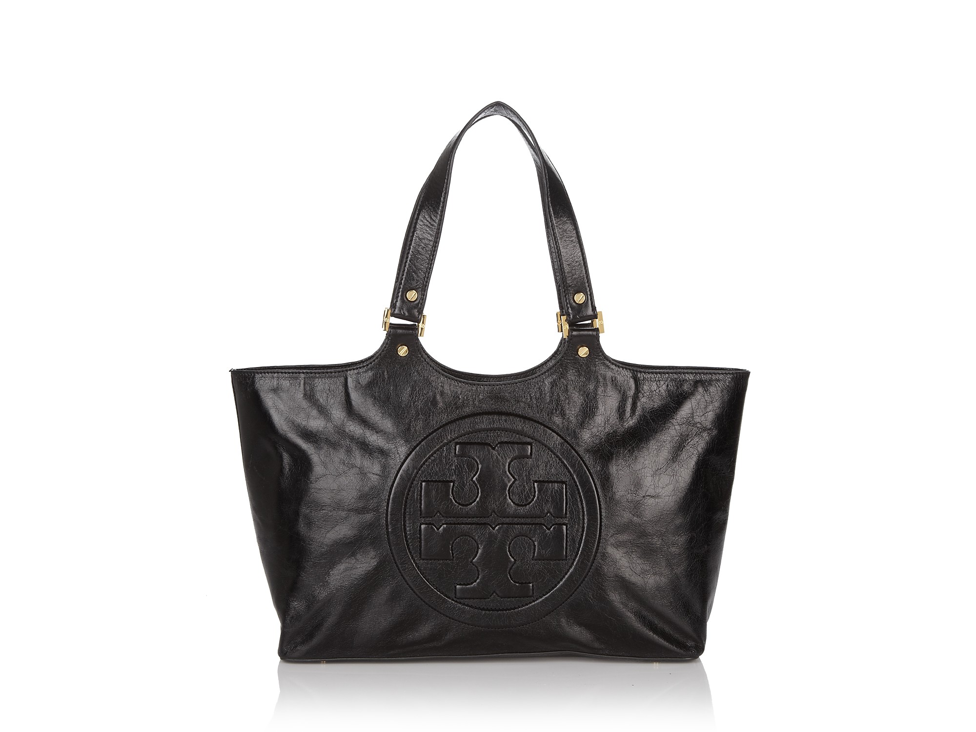 tory burch bombe leather tote