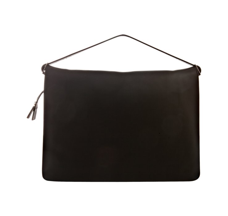 celine black calfskin large portfolio shoulder bag