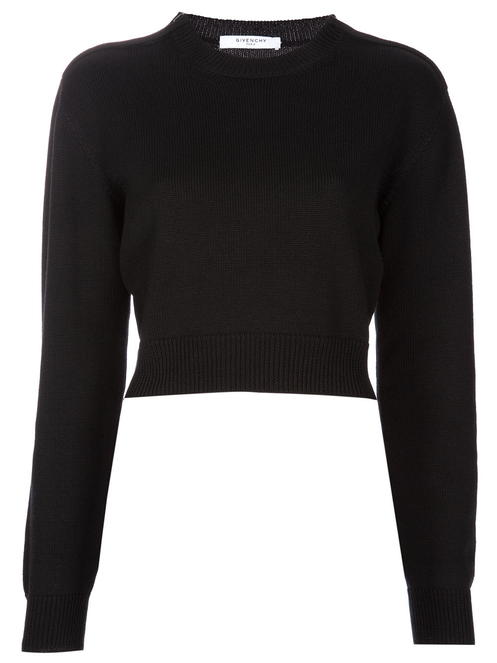 Givenchy Cropped Sweater in Black | Lyst