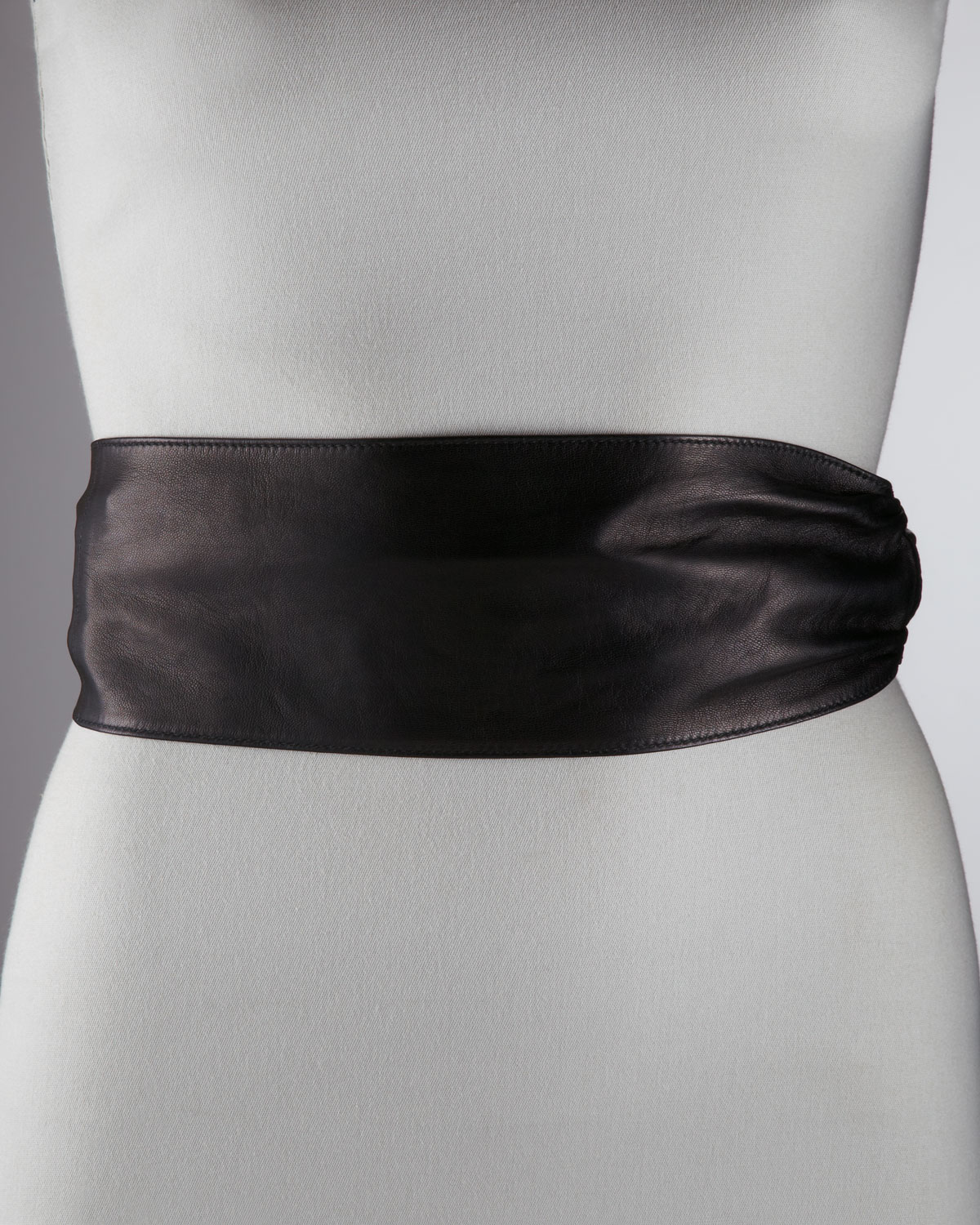 Prada Leather Wrap Belt, Black in Black | Lyst  