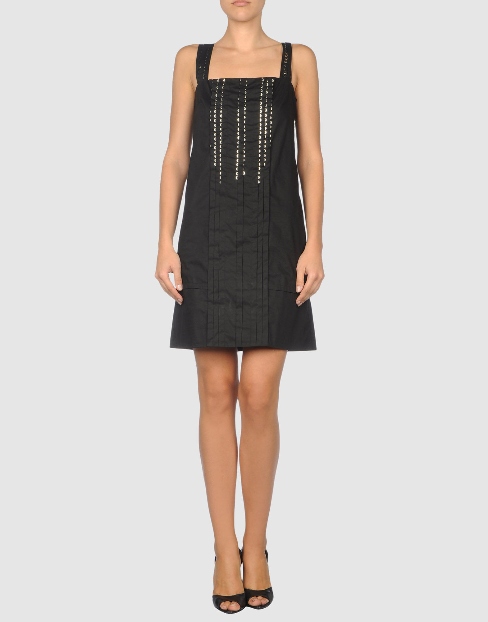 Versace jeans couture Short Dress in Black | Lyst