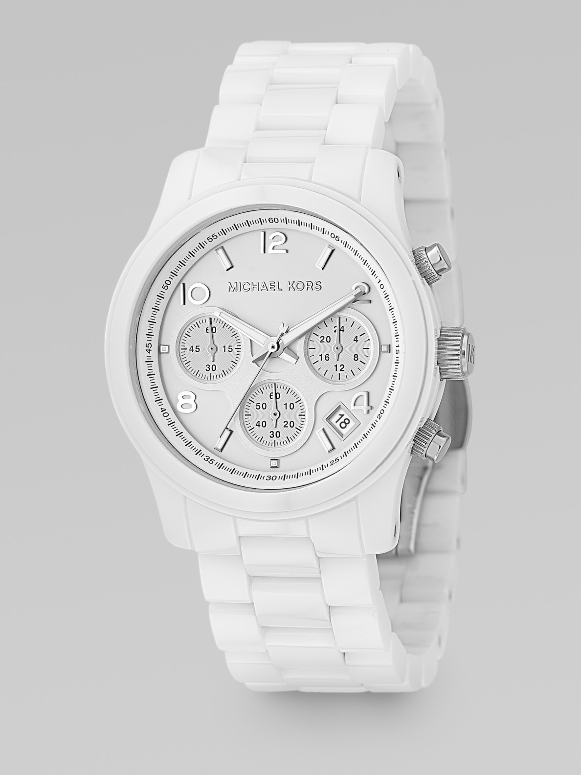 Lyst - Michael Kors Ceramic Chronograph Watch in White
