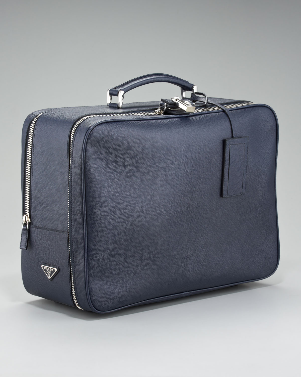 Lyst Prada Saffiano Travel Bag Blue In For Men Gallery