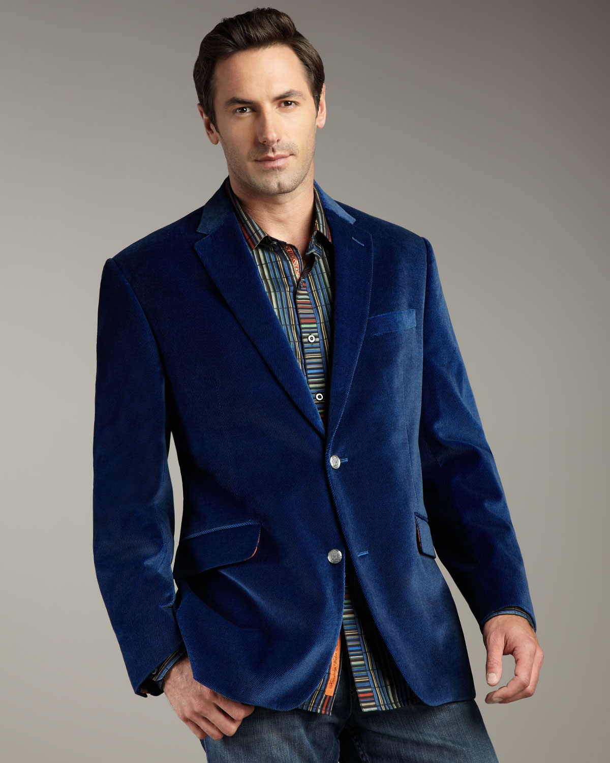 Robert graham Velvet Twill Sport Coat in Blue for Men | Lyst