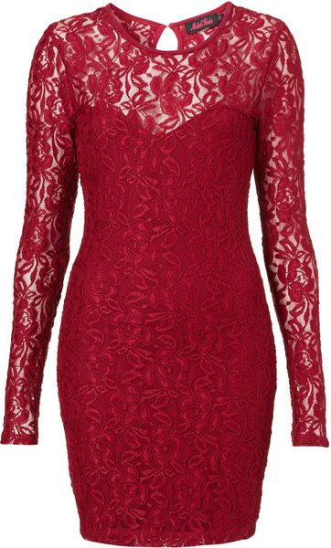 Topshop Elsa Rose Dress By Motel in Red (wine) | Lyst