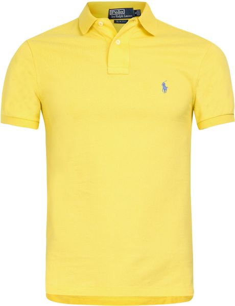 Polo Ralph Lauren Yellow Polo Shirt in Yellow for Men | Lyst