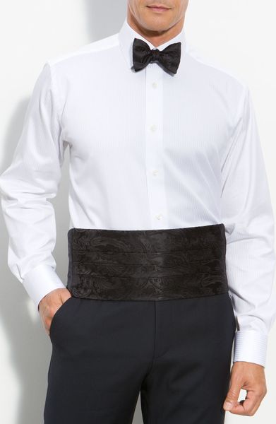 David Donahue Cummerbund & Bow Tie Set in Black for Men | Lyst