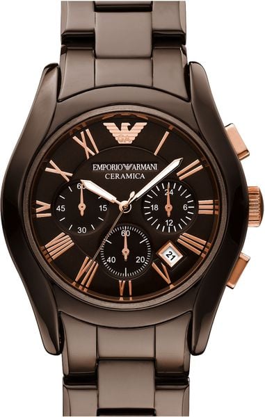 Emporio Armani Ceramic Watch in Brown for Men (rose gold/ brown) | Lyst