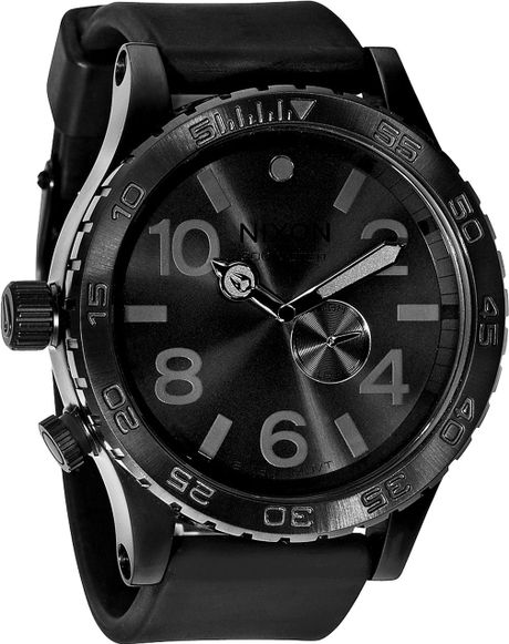 Nixon The 51-30 Pu Mens Rubber Band Watch in Black for Men | Lyst