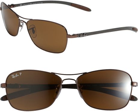 Ray-ban Tech Square Aviator Sunglasses in Brown for Men (polarized ...