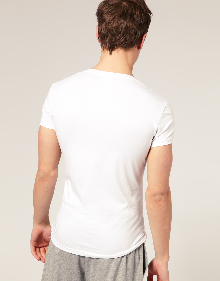 emporio armani white t shirt mens