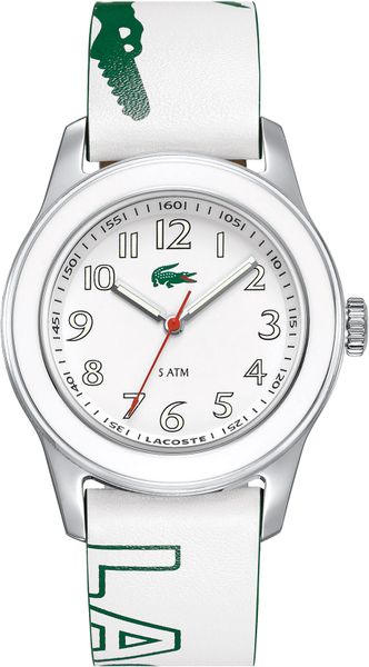 Lacoste Advantage Womens Logo Watch in White (white / green) | Lyst