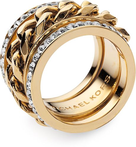 Michael Michael Kors Michael Kors Stack Ring in Gold | Lyst